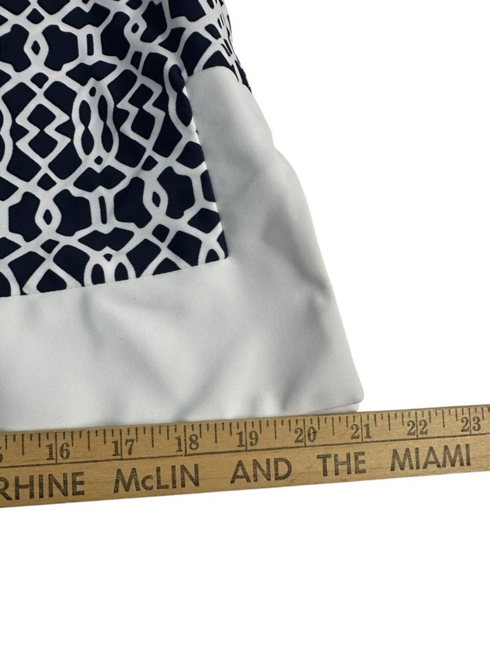 Jude Connally Megan Tunic Top Navy White Geo Print Medium - Picture 10 of 11